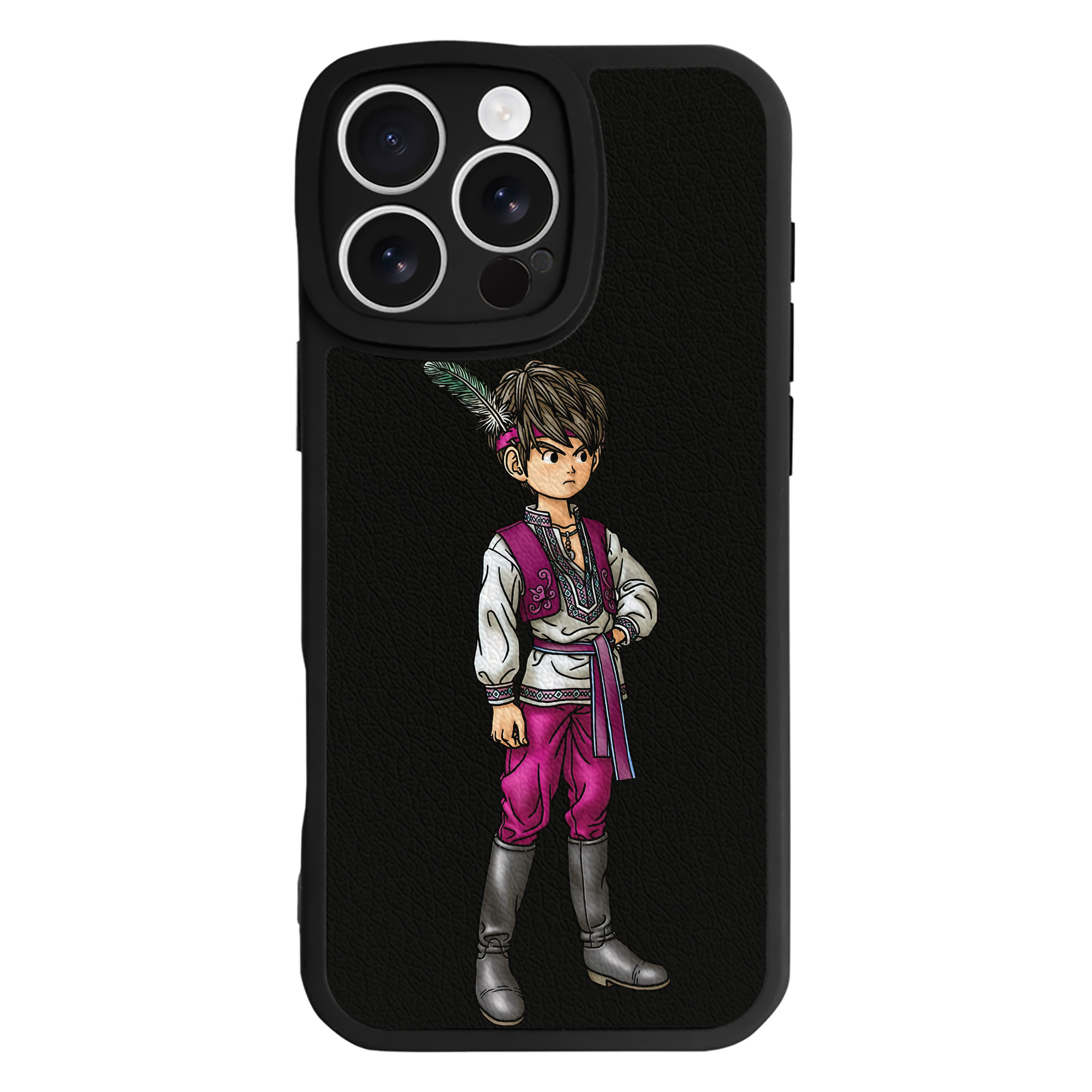 （画像用） ドラゴンクエスト Doragon Kuesuto Dragon Quest 【iPhone 16シリーズ対応】シリコンスマホケース（レザー調） 材質：シリコン